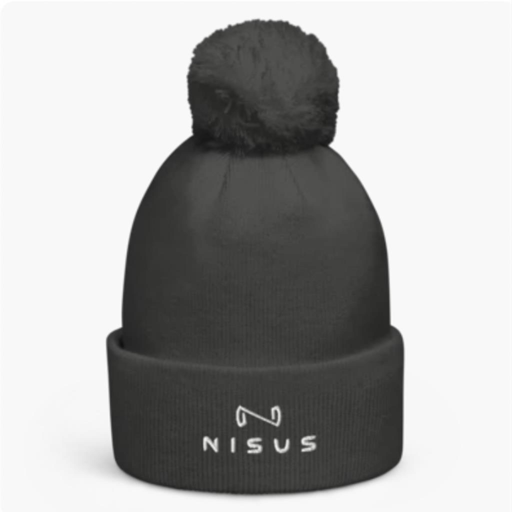Nisus Pom Pom Beanie - Graphite Grey