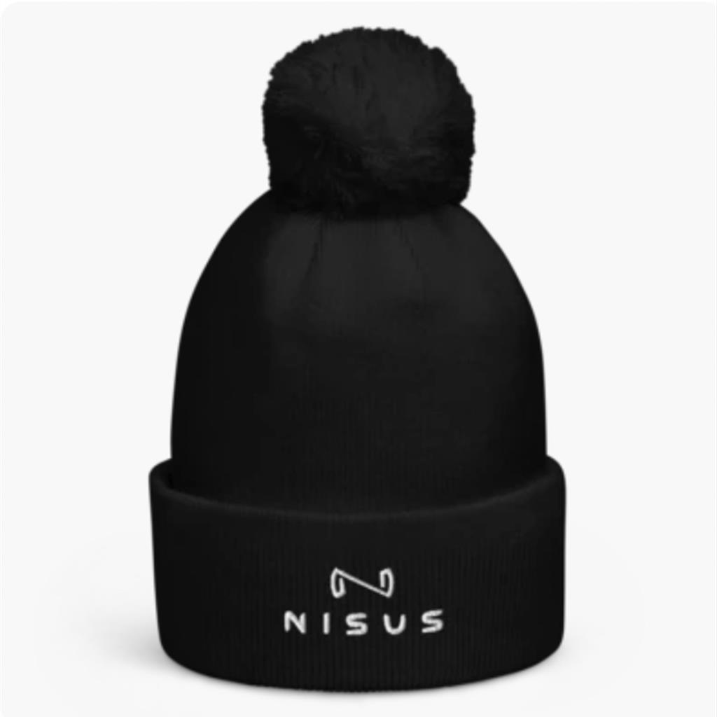 Nisus Pom Pom Beanie - Black